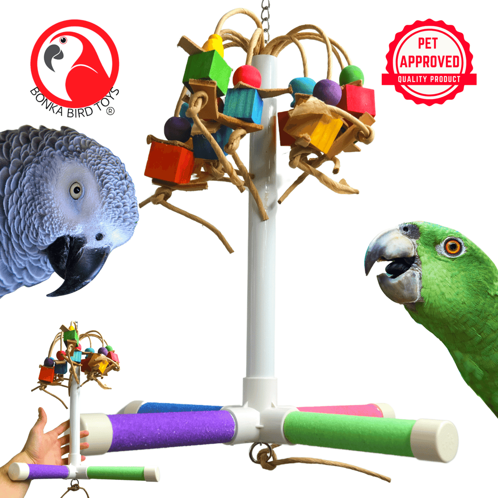 2597 Quad PVC Bird Perch - Bonka Bird Toys