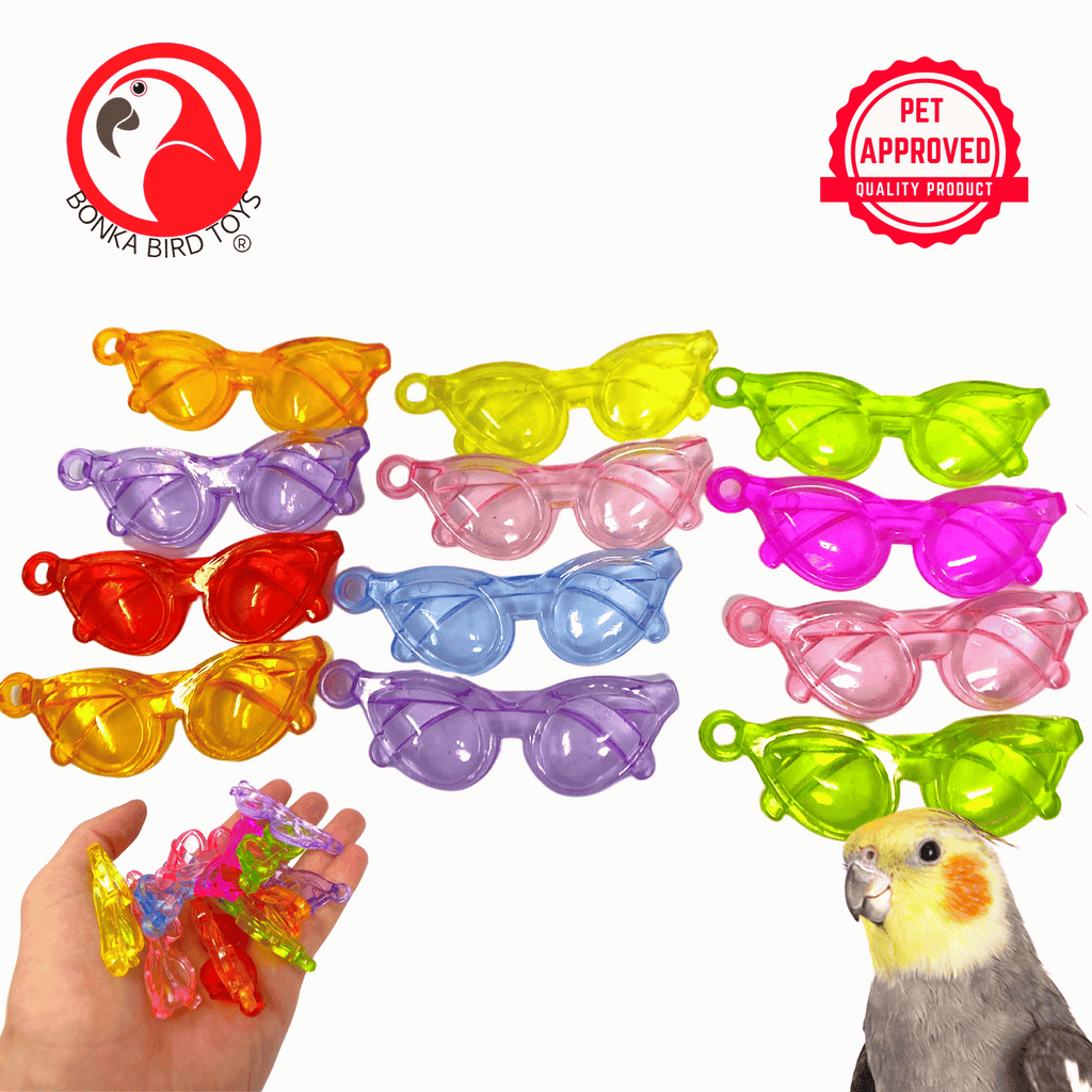 2525 Pk12 Semi-Transparent Colored Acrylic Sunglasses - Bonka Bird Toys