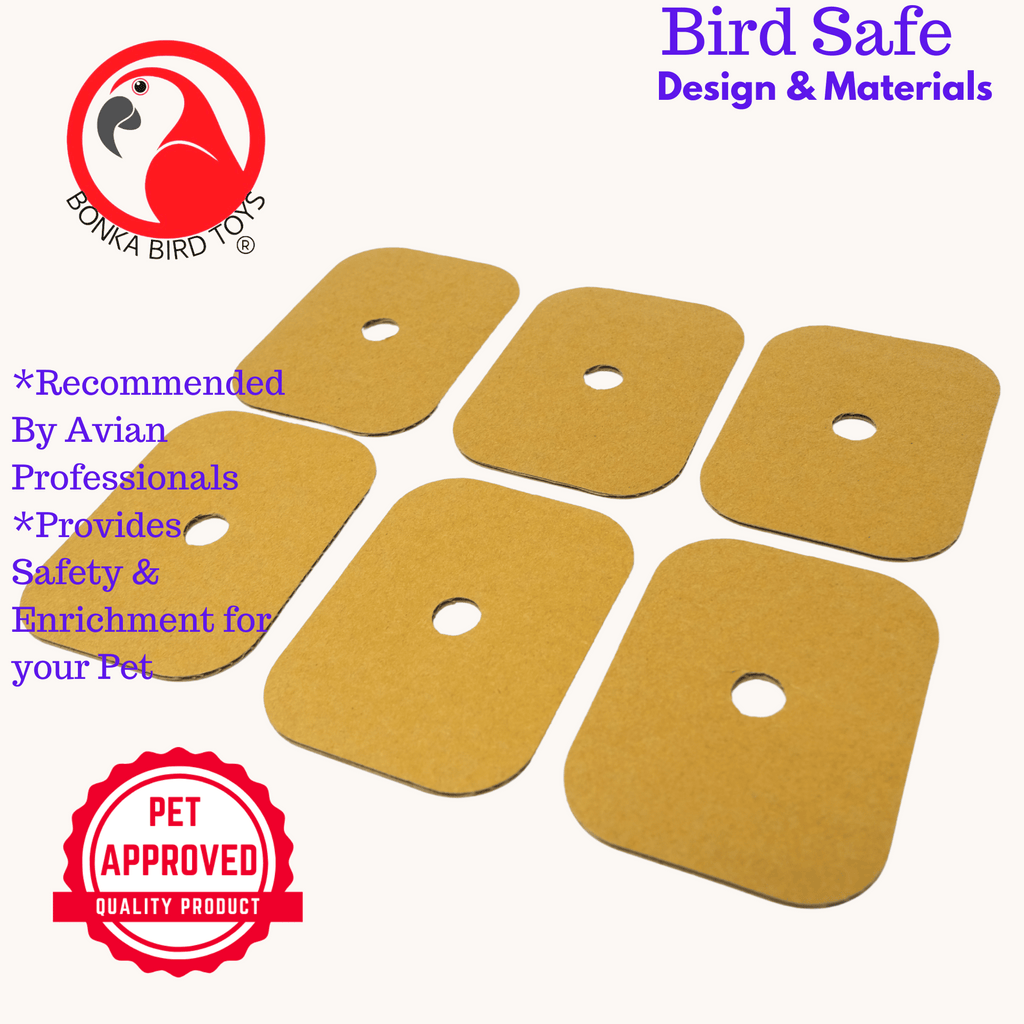 3418 pk6 4 Inch Cardboard Punch - Bonka Bird Toys