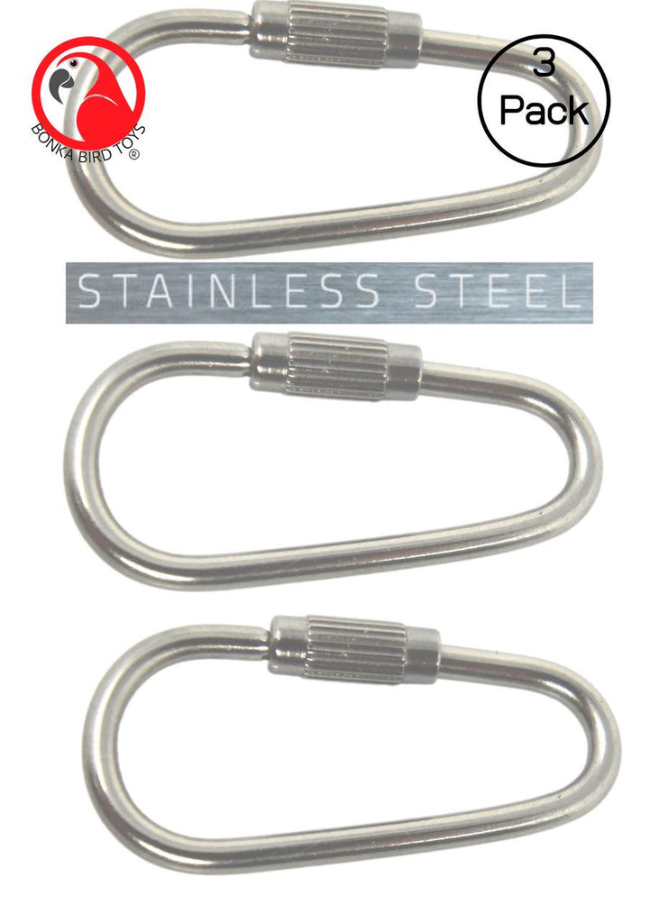 1517 pk3 Stainless Steel Pear Link - Bonka Bird Toys