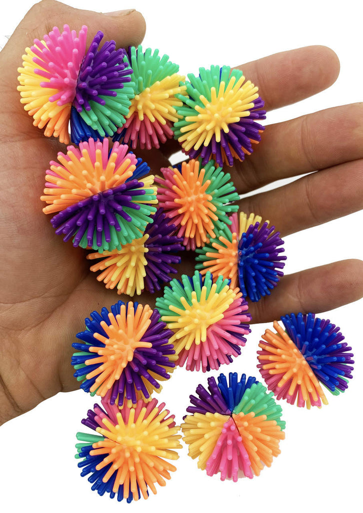 The 3302 Small Rainbow Spike Balls from Bonka Bird Toys are bright and colorful rainbow foot toys for your feathered crusader! The rainbow balls are perfect for small to medium-sized birds with their lightweight and soft texture.