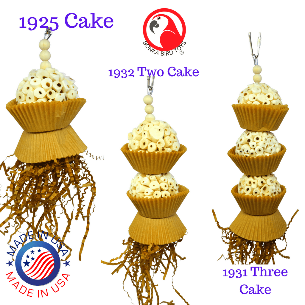1931N Natural Three Cake - Bonka Bird Toys