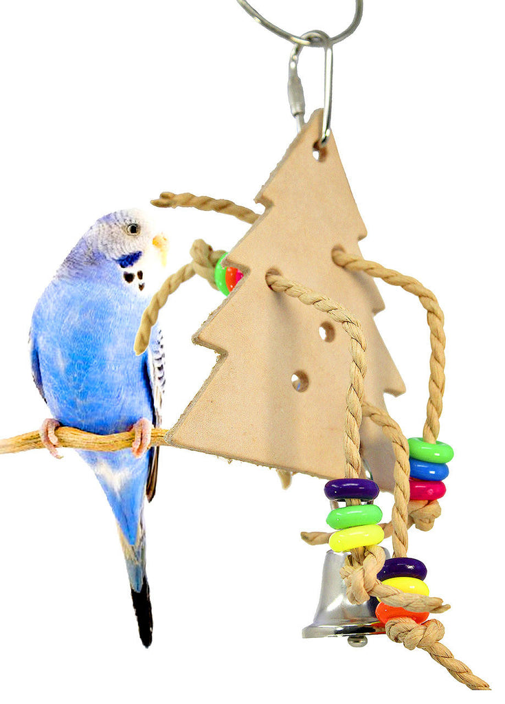 1066 Leather Christmas Tree - Bonka Bird Toys