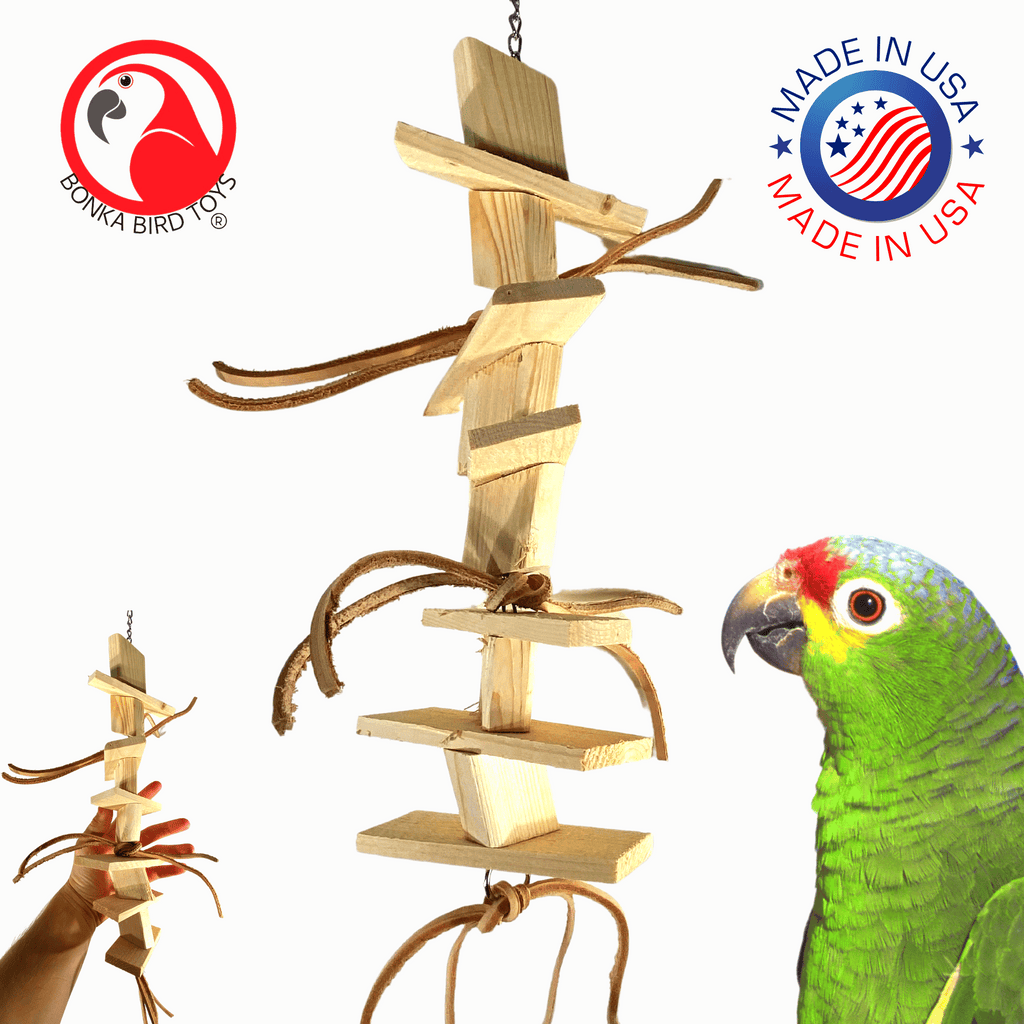 3898 Natural Long Wood Step - Bonka Bird Toys