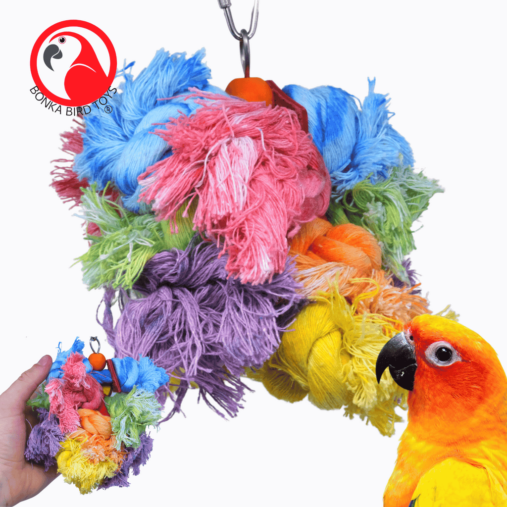 2890 Rainbow Rope Puff - Bonka Bird Toys