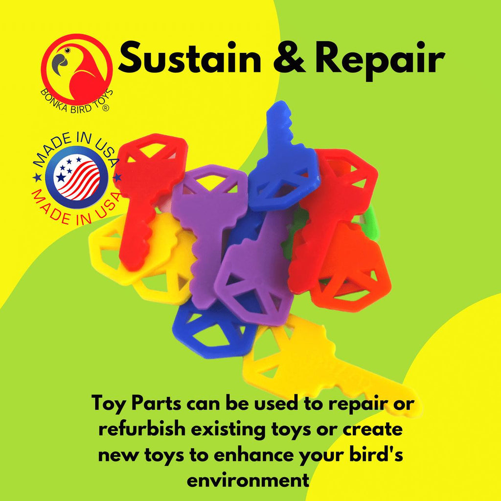 2290 Pk12 Plastic Keys - Bonka Bird Toys