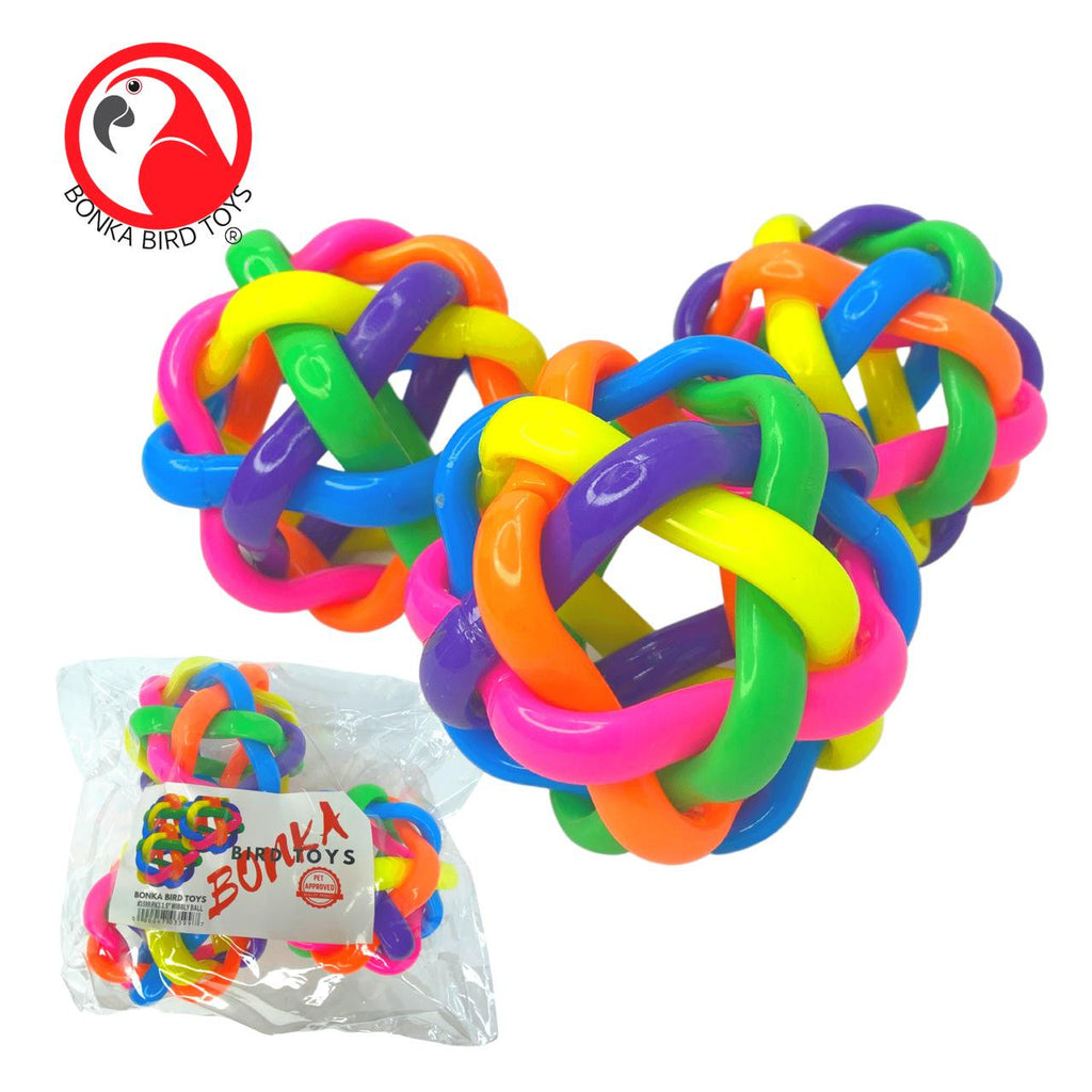 3599 Pk3 - 3.5" Wibbly Balls - Bonka Bird Toys
